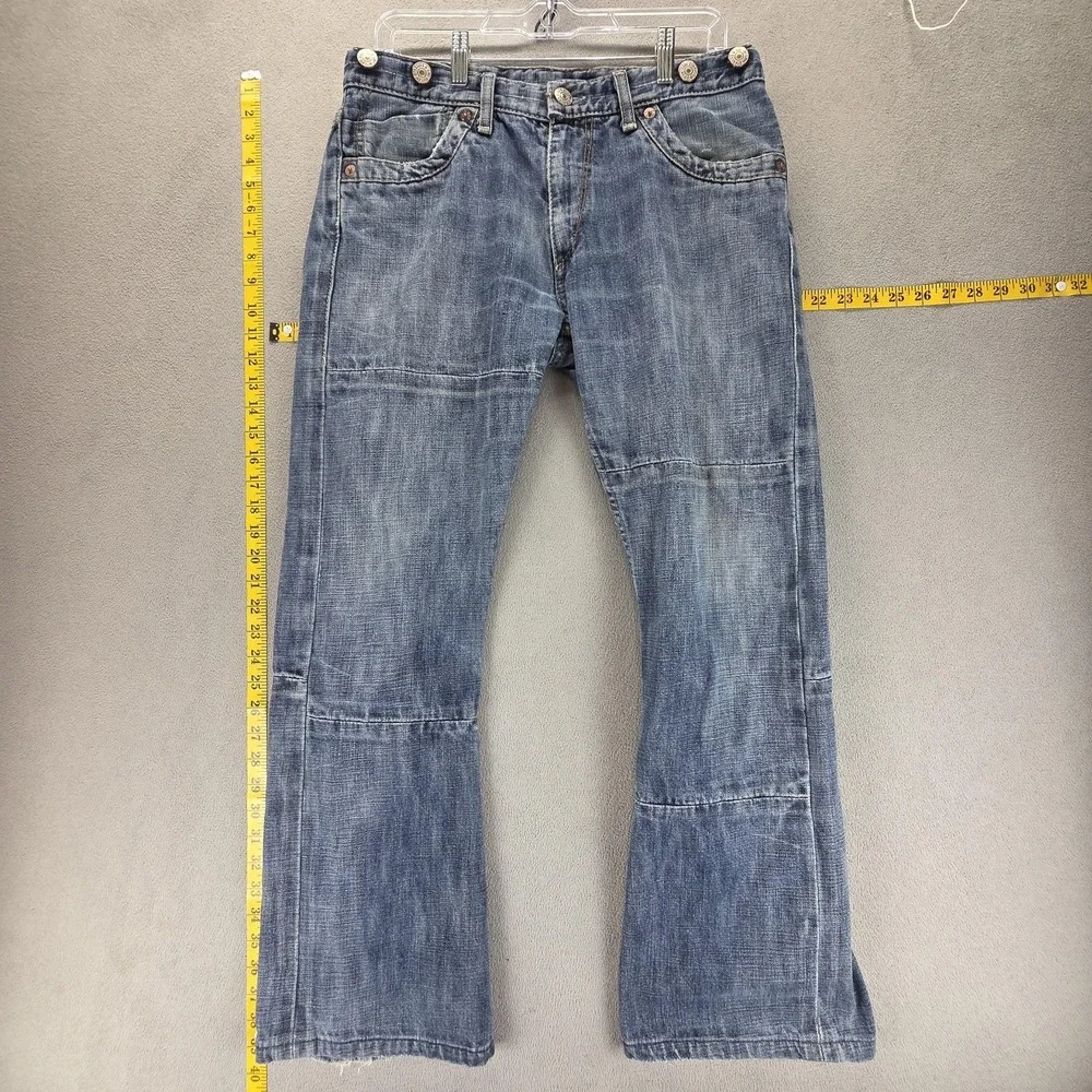 Vintage Levis Engineered Jeans Mens Blue Double Knee Zip Fly Bootcut Fits 32x29